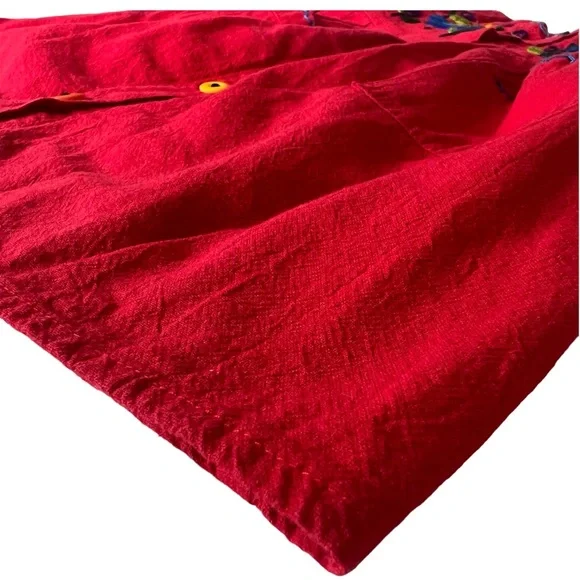 Embroidered red dress from Guatemala, 2-3 years - Picture 4 of 7